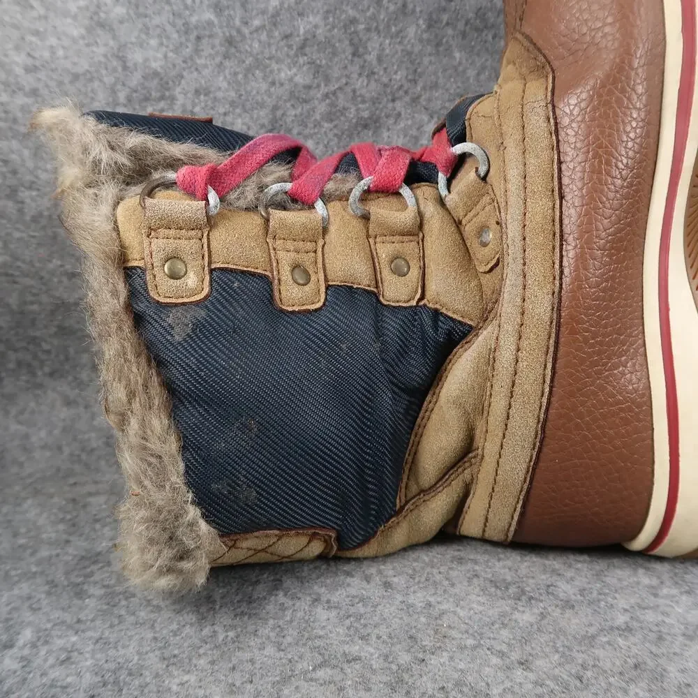 Superfit Boots Womens 9 Winter Lace Up Water Resistant Faux Fur Outdoor Anyx